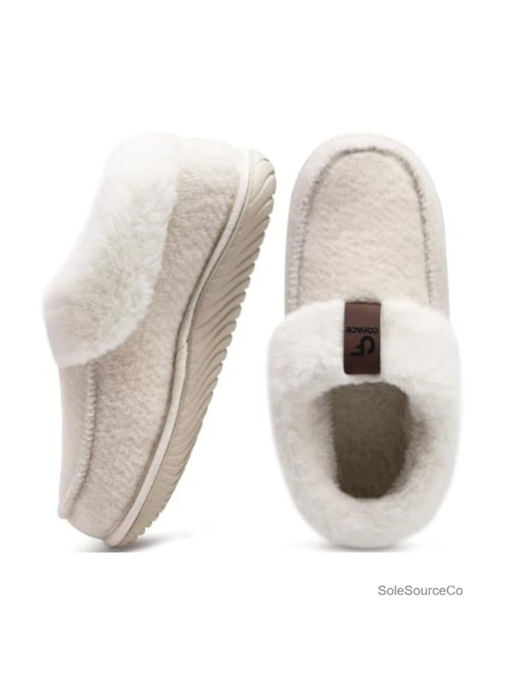 Memory Foam House Slippers Arch Support Mocc Fur Indoor